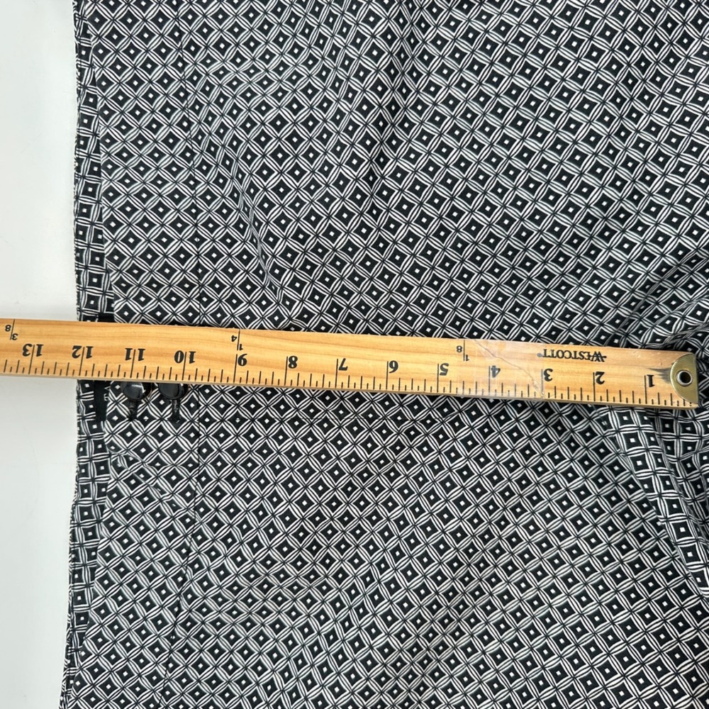 Talbots Black White Geometric Print Cropped Pants Size 16 - Picture 3 of 10